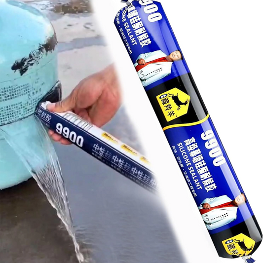 Waterproof Silicone Sealant 9900, Heavy-Duty Leak Repair Adhesive for Roof, Pipes, Tanks, Glass & Bathroom Sealing (All-Weather, Multi-Surface Use)