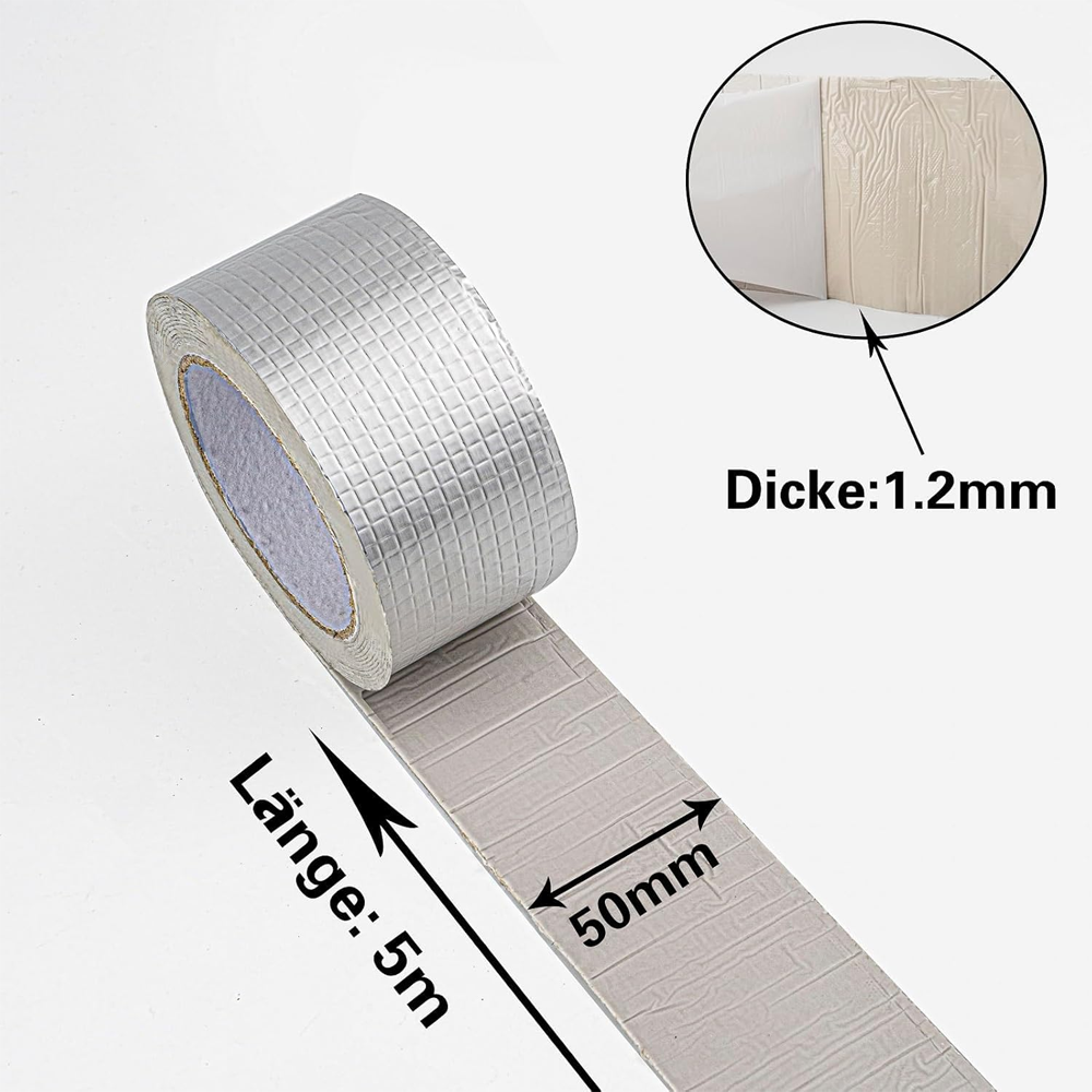 Waterproof Leak Repair Tape, Heavy-Duty Self-Adhesive Seal for Roof, Pipes, Tanks & Bathroom Cracks (All-Weather, Instant Fix, Multi-Surface Use)