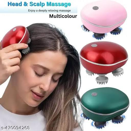 Scalp Massager, Stress Relief & Relaxation, Handheld & Portable, Rechargeable Electric Head Kneading Massager, 3 Speed Modes, Head Scratcher Massager for Hair Growth, Deep Clean